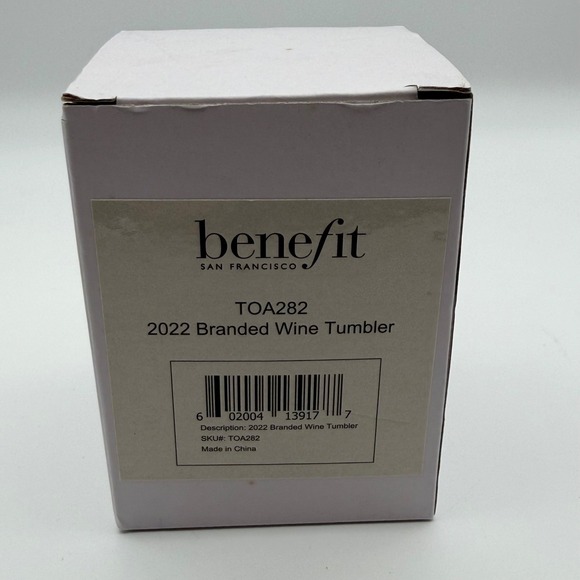 Wine Tumbler Floral Benefit Cosmetics San Francisco 2022 Branded Retro New - Picture 8 of 16